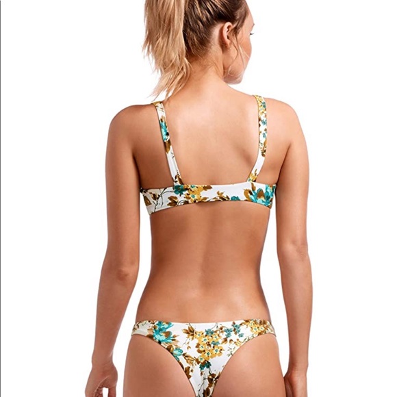 Vitamin A Lou front Tie Cuba libre bikini top - Picture 2 of 9